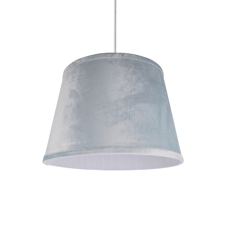 21cm H Velvet Empire Pendant Shade ( Screw On ), Grey