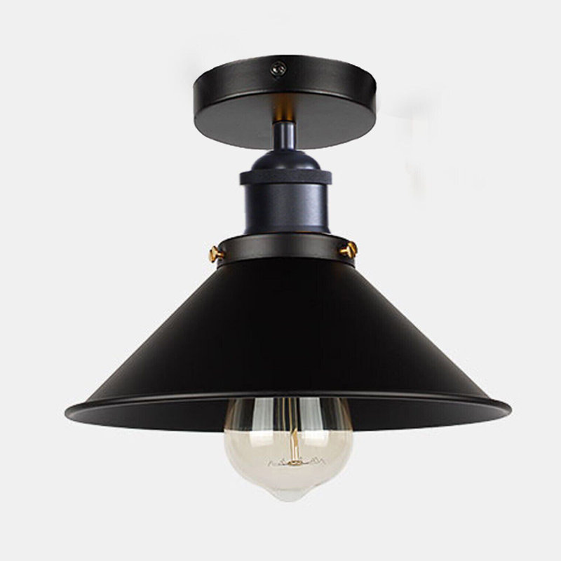 Boldt Semi Flush Mount, Black, Black