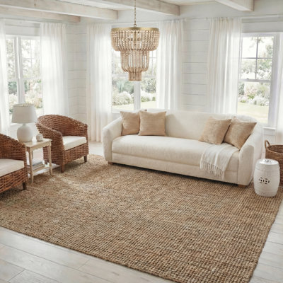 Tapis en jute naturel/gris Alda
