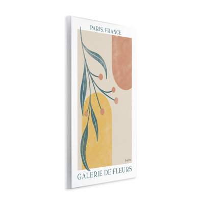 Art sur plaque botanique doux, tons de terre, design par Becky Thorns