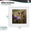 Colibri et iris mauves, reproduction sous verre encadrée, design par Tina LeCour-585788585-585788583