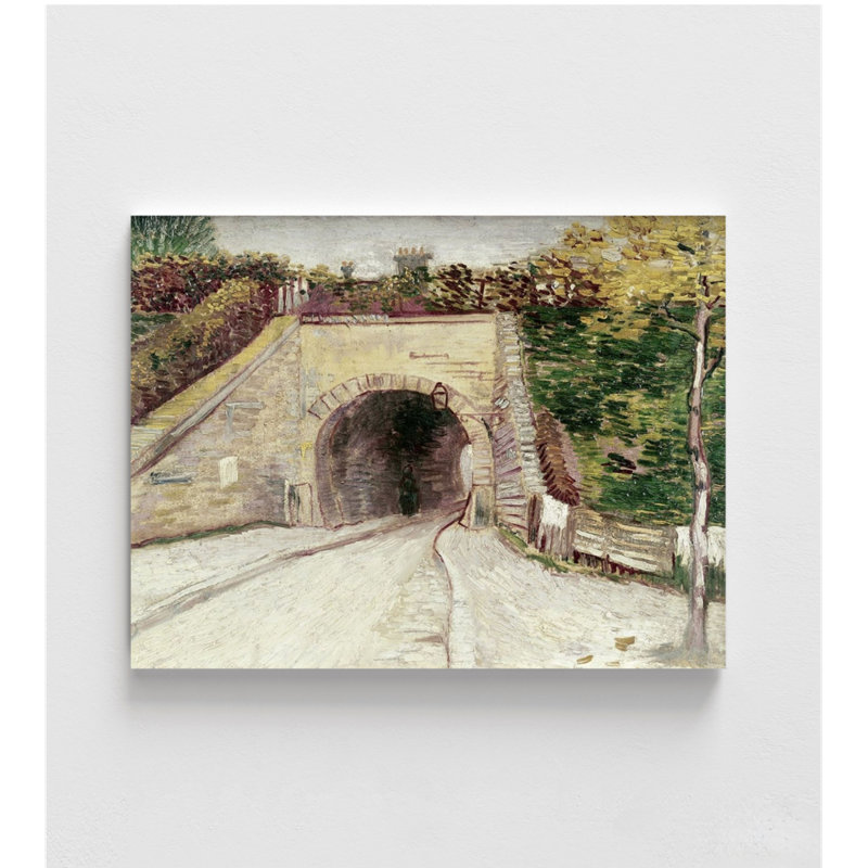 «Tunnel Through Hillside» par Vincent Van Gogh, reproduction de peinture à l'huile de tunnel, reproduction de Van Gogh Hill, reproduction de peinture célèbre de Van Gogh, paysage de Van Gogh