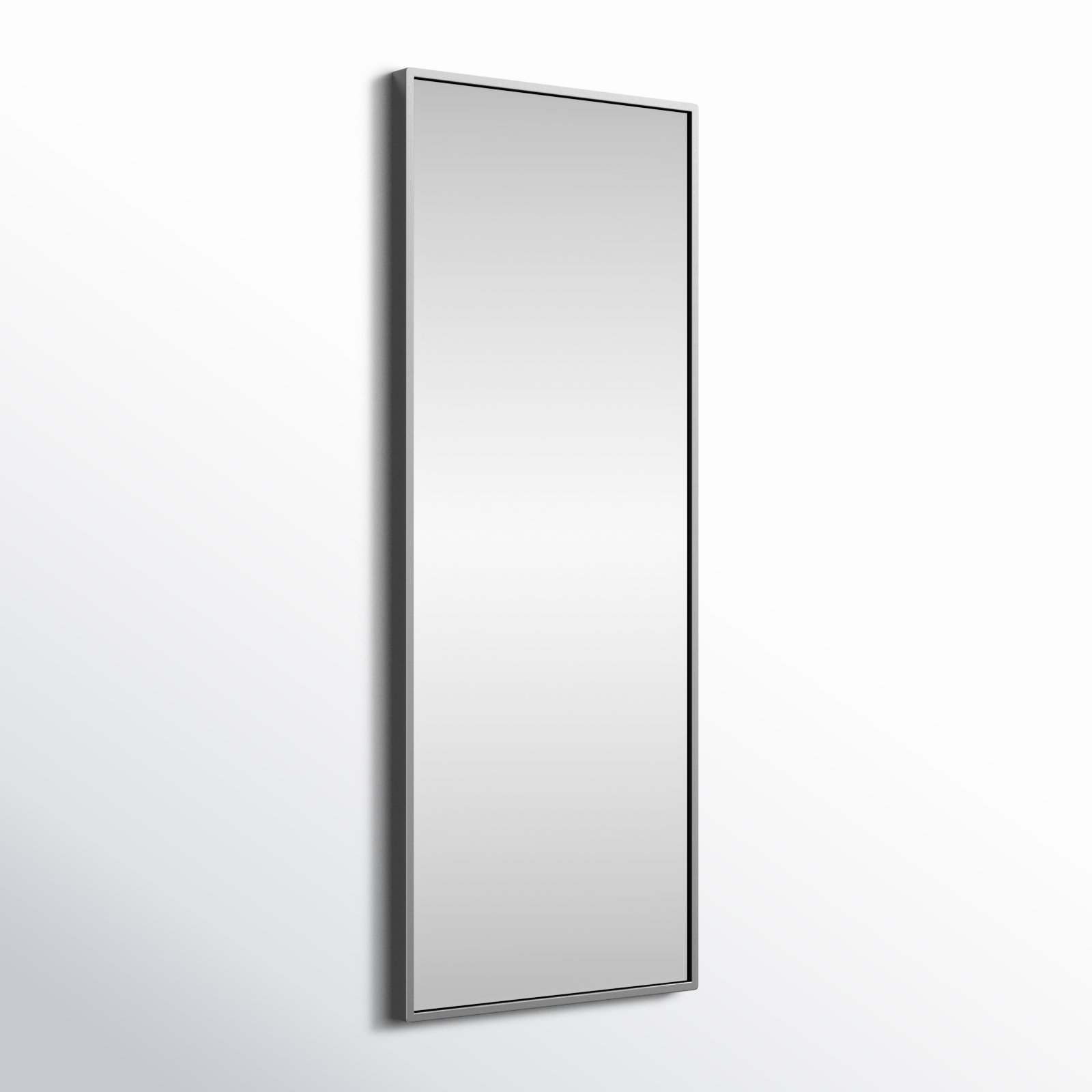 Sabine Metal Rectangle Wall Mirror, 36" x 14", Gray