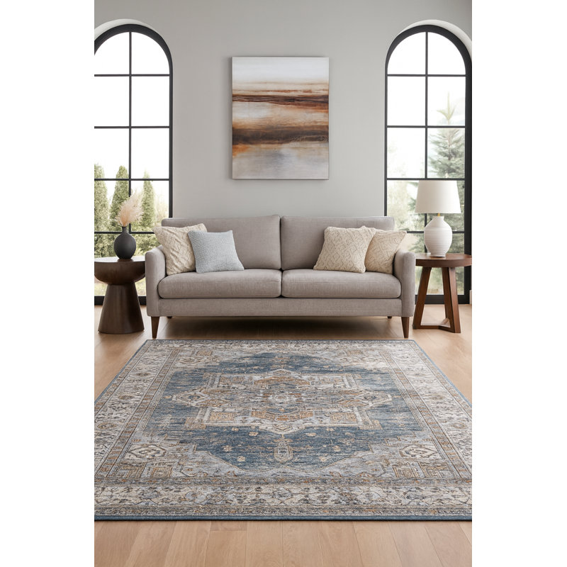 Tapis lavable ultra doux Crafters & Weavers de la collection Serapi, Rectangulaire 8 pi x 10 pi