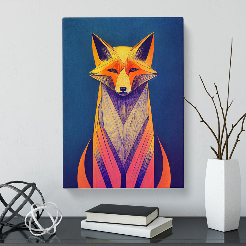 CAN-V0523-2665X Vintage Fox Vol.3 - Wrapped Canvas Print, 50cm H x 35cm W x 3cm D