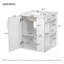 Armoire de salle de bain murale avec armoire latérale, portes à fermeture douce et lavabo intégré pour un rangement efficace et une conception élégante