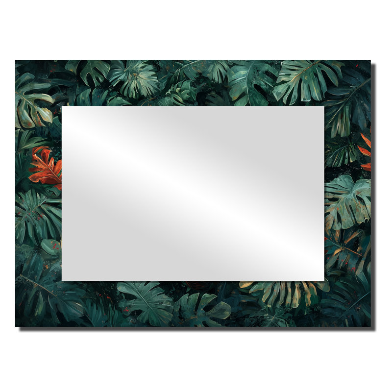 «Elephant Portrait In The Jungle» - Miroir mural éléphant, 24 po x 32 po