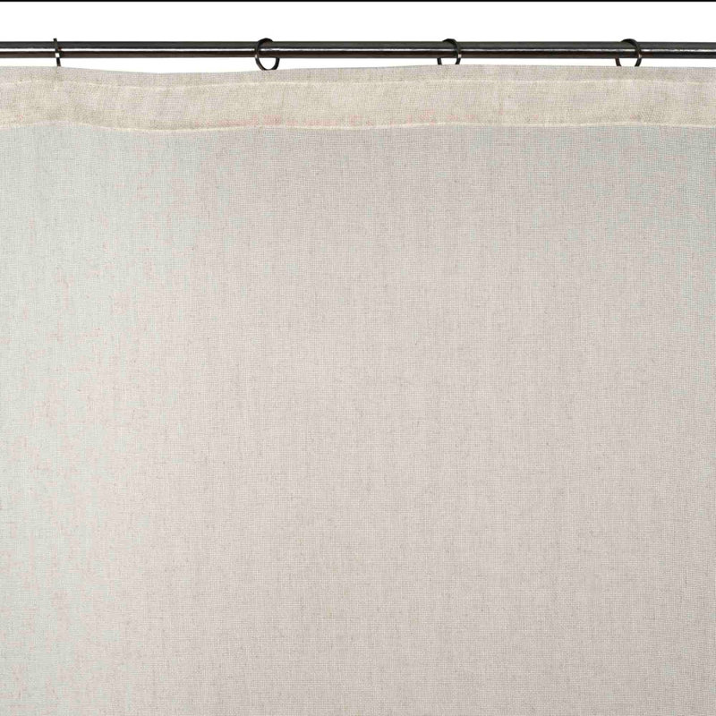 Coffee Sheer Single Curtain Panel, Light Beige, 31.5" W x 114.2" L