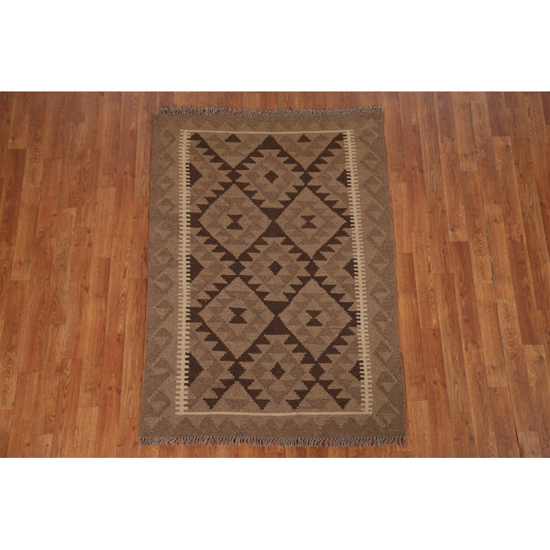 Reversible Wool Kilim Oriental Rug 4x5