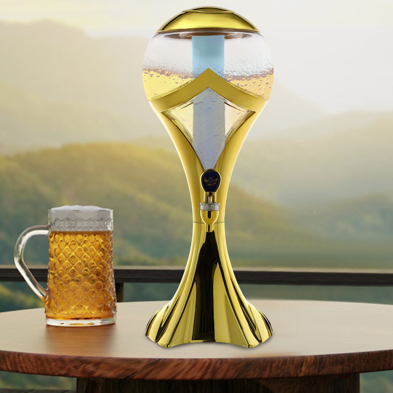 101,5 oz. Danelly Distributeur de vin avec tube de glace, Or