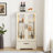 Lighted Glass Curio Cabinet With Adjustable Shelves - Elegant 2-Door Display Cabinet & Built-In Drawer, Includes Bulb-474987369