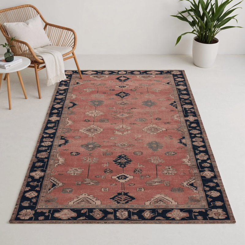 Tapis intérieur et extérieur brun Overdyed, Rectangulaire 3 pi x 5 pi