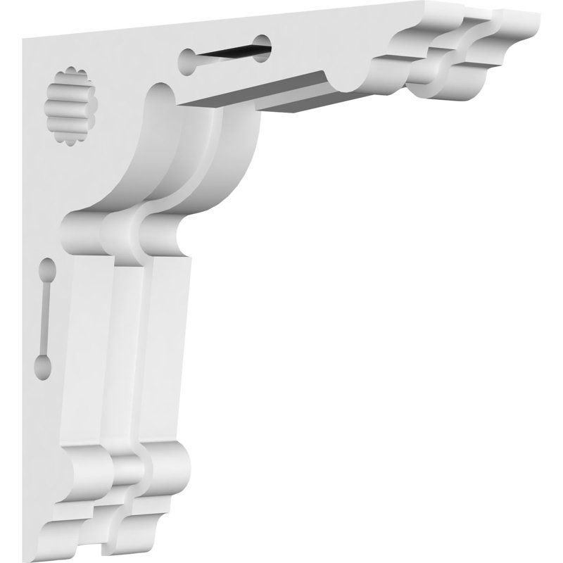 1 7/8"W X 6"D X 6"H Cena Architectural Grade PVC Corbel, 6" H x 6" W x 1.875" D