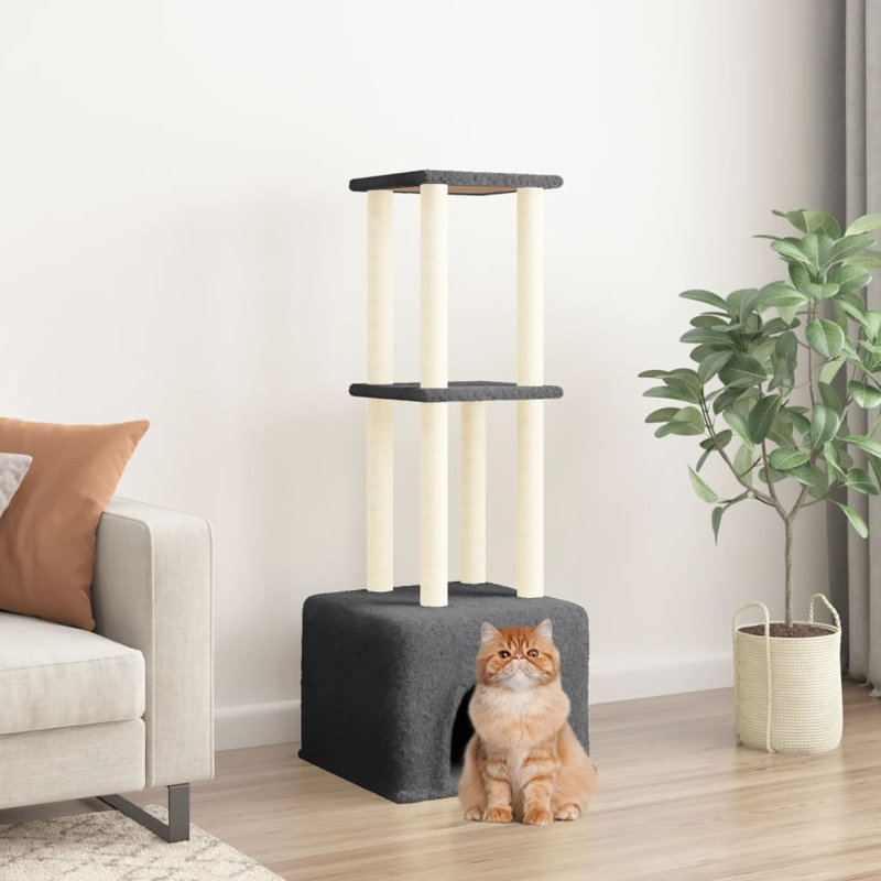 Stewartsville 133.5cm H Cat Tree, Dark Grey