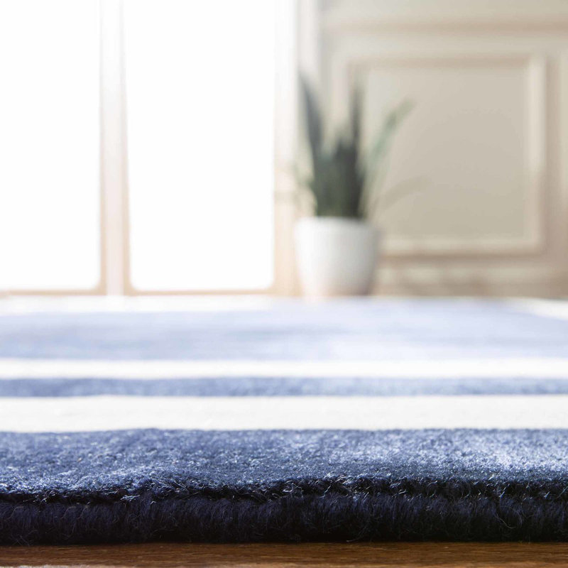 Ralph Lauren Fitzgerald Border Wool Geometric Rug, Rectangle 9' x 12'