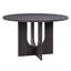 Table de salle à manger ronde de 47,3 po avec 4 chaises rembourrées, conception moderne pour la pièce, plateau de table lisse, surface imperméable avec coussins à haute résilience, capacité de poids