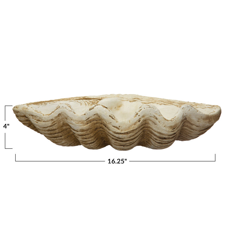 Arlene Coastal Decorative Magnesia Clamshell