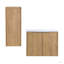 Meuble-lavabo mural 24 po avec lavabo et armoire latérale, portes à fermeture douce, armoire combinée 24 po-117021251