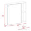 Armoire à pharmacie polyvalente à 2 tablettes avec miroir, offrant beaucoup de rangement et une conception élégante pour votre salle de bain ou votre chambre à coucher.-106732235