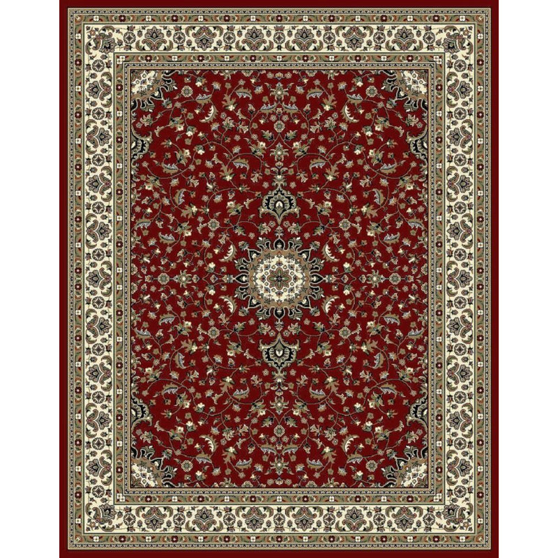 Tapis de zone rouge/brun fales, Tapis de couloir 2 pi x 8 pi