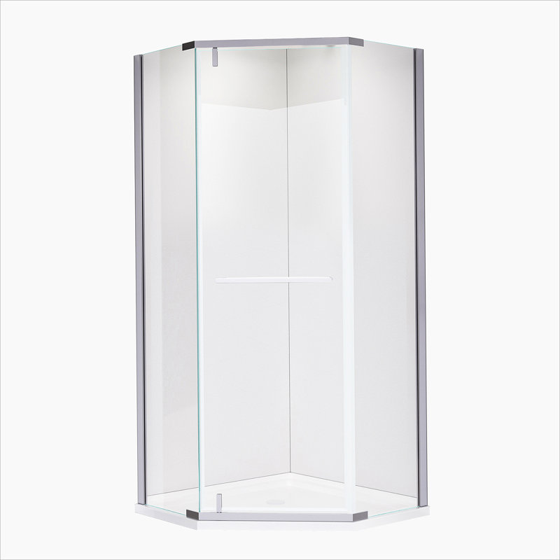 Porte de douche pivotante, porte en verre trempé pour la salle de bain