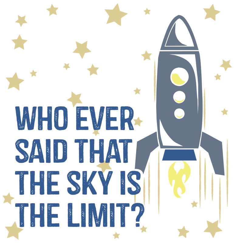 Sky Not Limit 2 - Wrapped Canvas Print, 51cm H x 51cm W x 3.8cm D