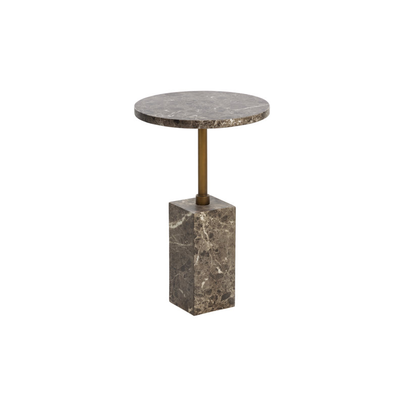 Mizani Outdoor Round Side Table, Brown