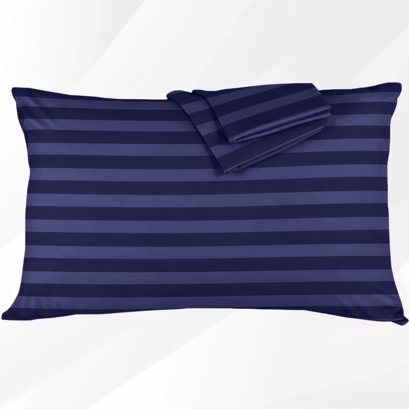 Stripe pillowcase - Set of 2, NAVY