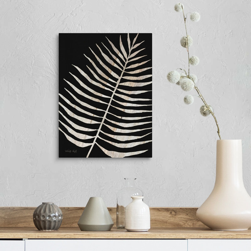 « Palm Frond grain de bois I » par Cindy Jacobs, reproduction d’art sur toile, Toile tendue, H 16 po x l 12 po x P 1,25 po