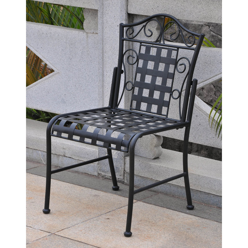 Chaise de patio Dalmatia, Noir antique