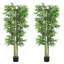 Ensemble de 2 arbres décoratifs en pot 6 pi, vert