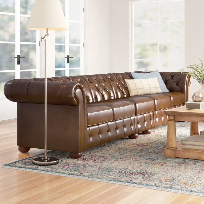 Huskins 141.2'' Faux Leather Sofa