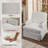 28'' Wide Swivel Upholstered Accent Armchair-1000783936