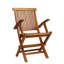 2 fauteuils de patio pliants en teck pour patio