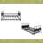 Metal Daybed Platform Bed Frame With Trundle Built-In Casters, Twin Size