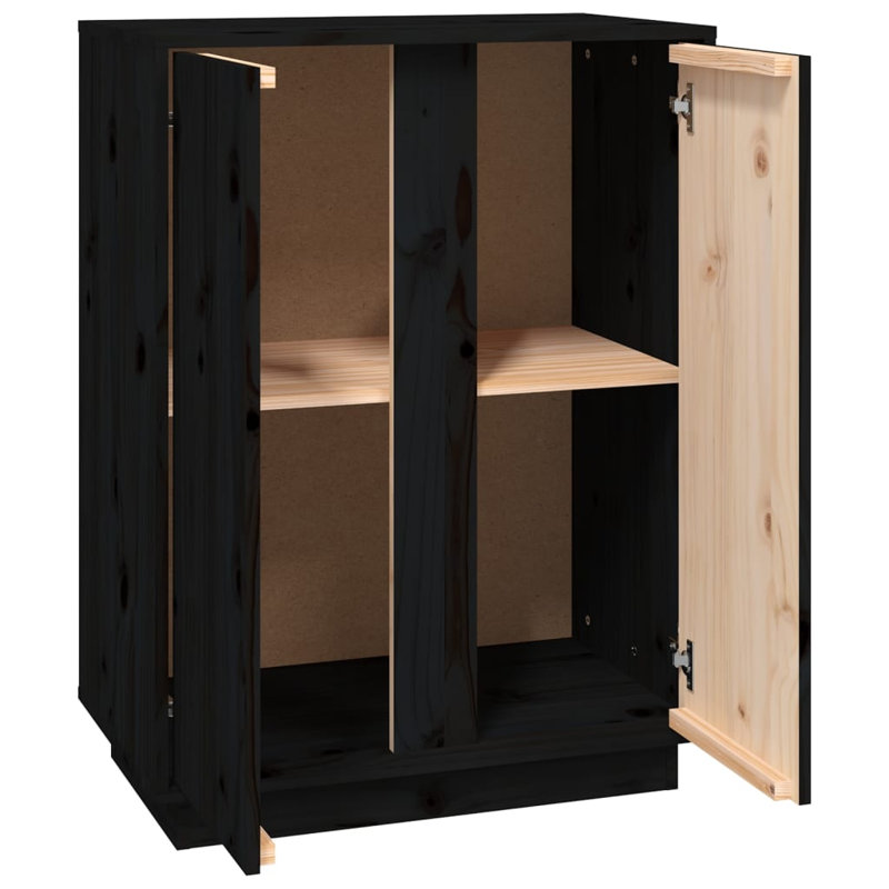 Mascha 60cm Solid Wood Sideboard, Black
