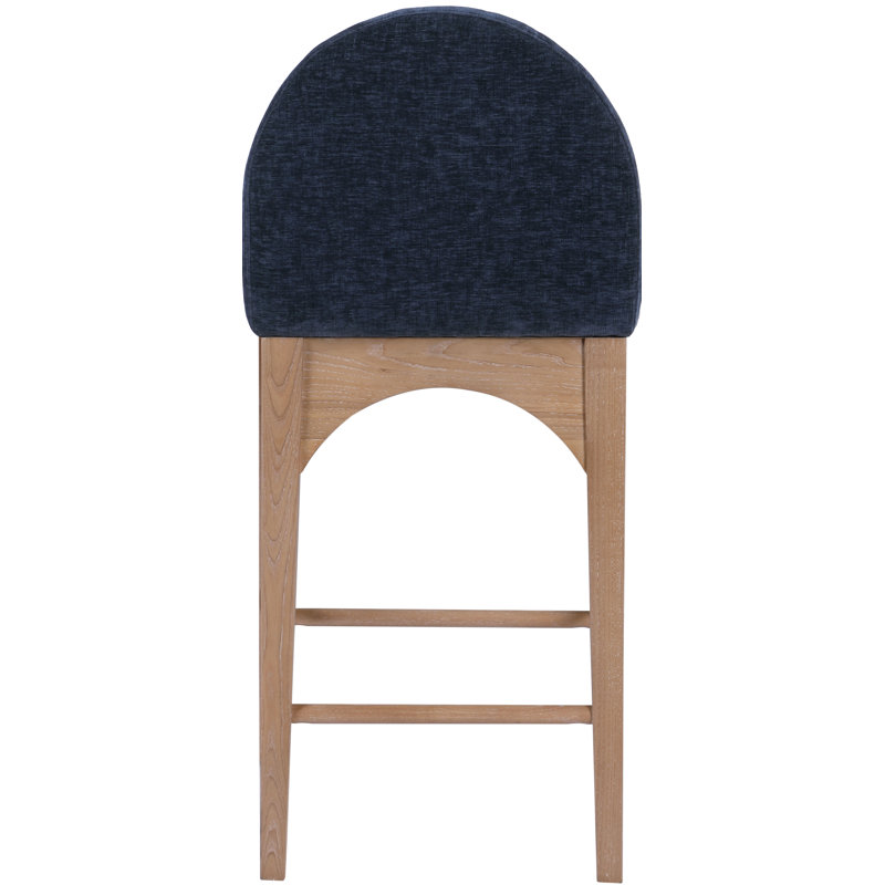 Waldorf Counter Stool, Natural, Navy Chenille