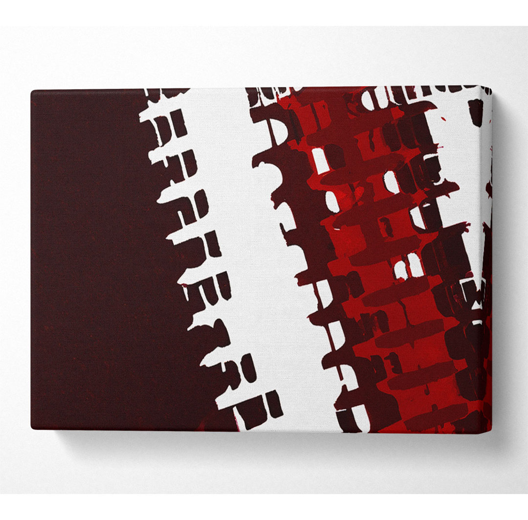 Fraction Maroon - Kunstdrucke auf Leinwand - Wrapped Canvas