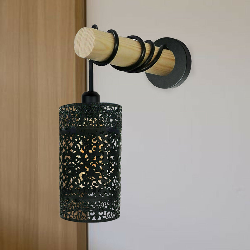 Kirzia Armed Sconce, Black, No