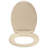 vidaXL Soft-Close Toilet Seat Beige Oval-113007554