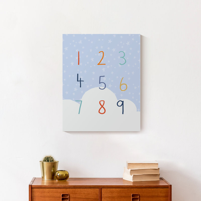 «Number Stars», art sur toile, H 20 po x l 16 po x P 1,25 po