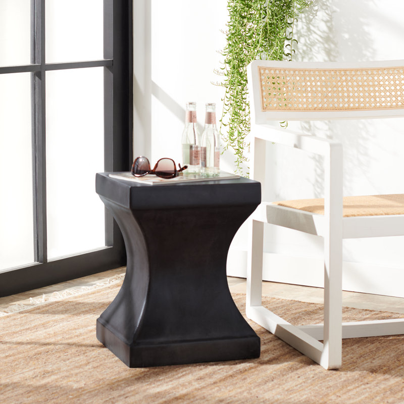 Aleea Concrete Top End Table, Lava