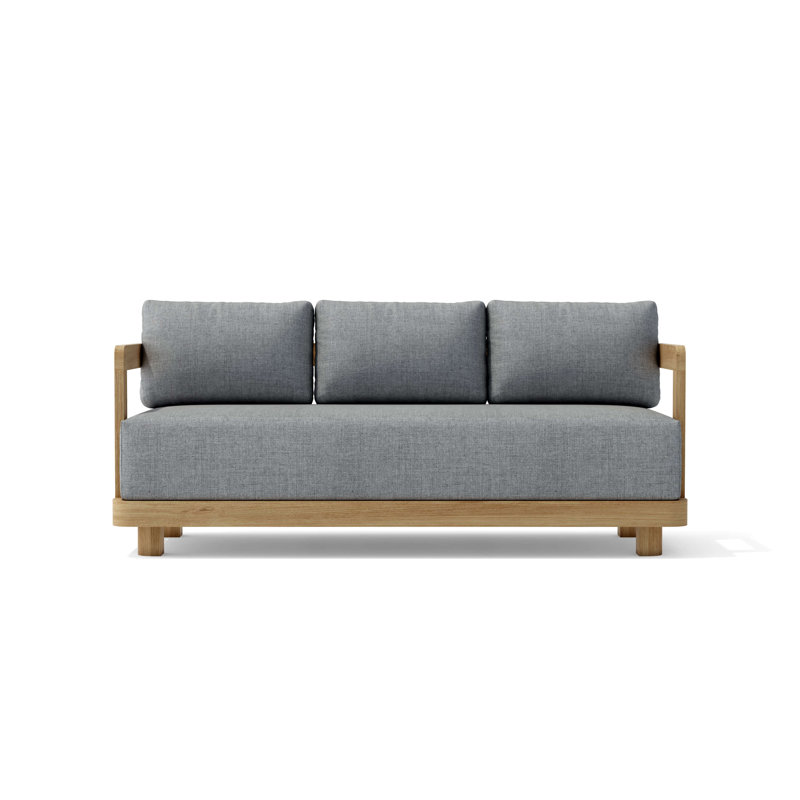 Granada Outdoor 3 - Seat Patio Sofa, Cast Slate, 2