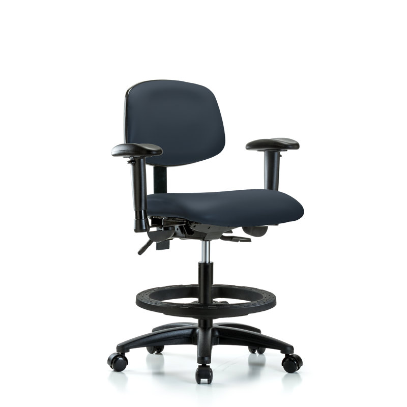 Chaise de dessin Baca, Roulettes, Bleu impérial, Non inclus