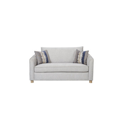 Causeuse en tissu sable - 2 coussins en duvet