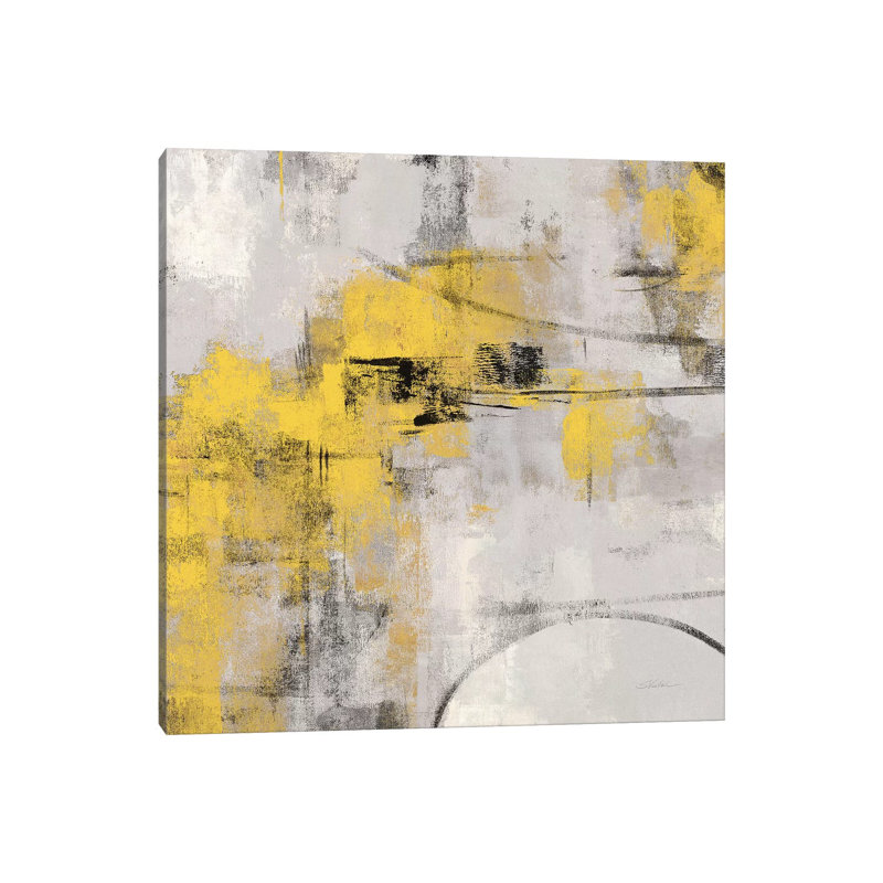 Stone Gardens II Yellow by Silvia Vassileva - Wrapped Canvas Painting, 30.48 cm H x 30.48 cm W