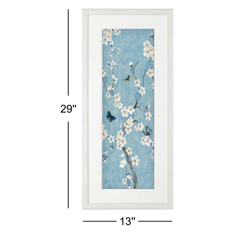 « fleurs douces ? » ensemble de 2 reproductions de peintures à l’acrylique encadrées, Blanc