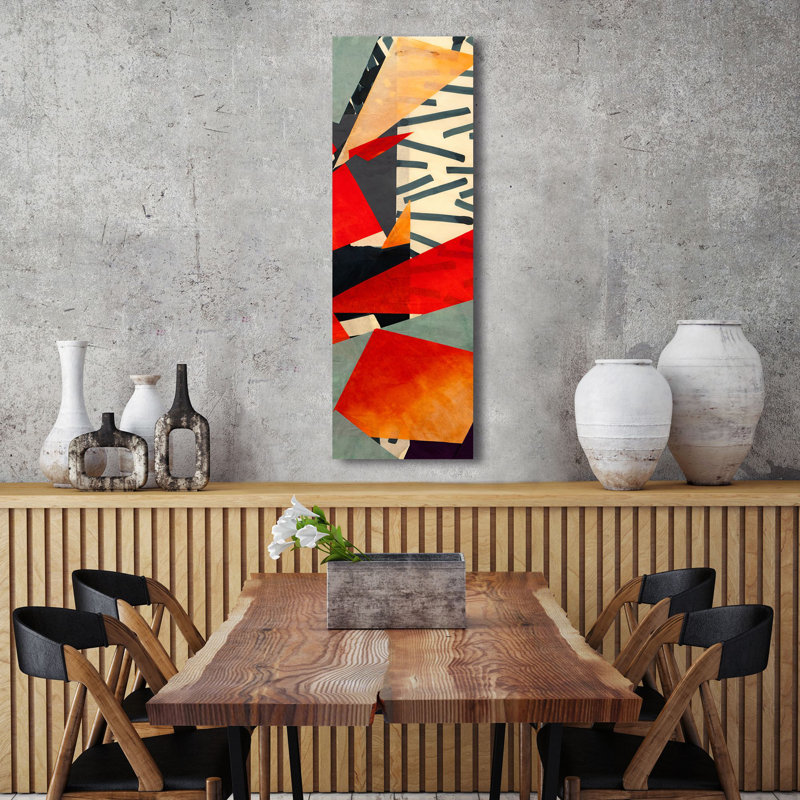 Bebop Abstract Panel II by Leonardo Bacci - Wrapped Canvas Print, 100cm H x 35cm W x 4cm D