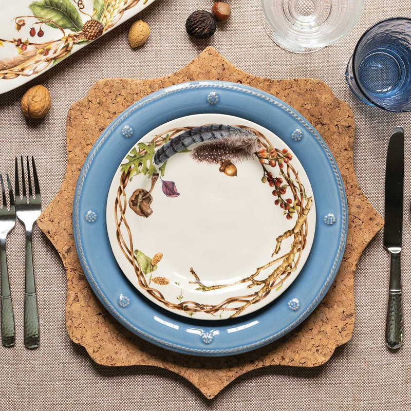 Chambray Berry & Thread 11" Ceramic Dinner Plate
