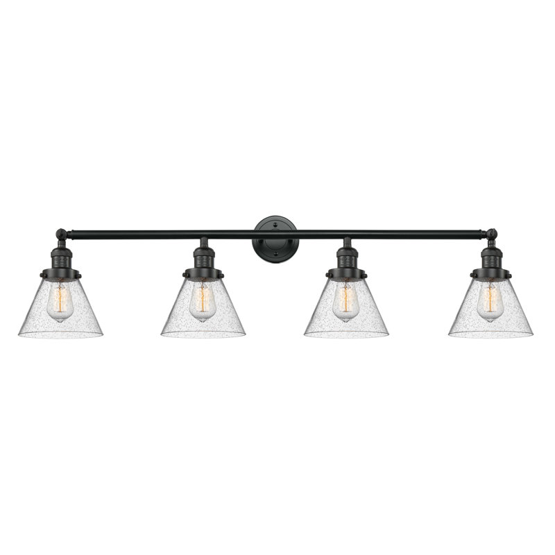 Éclairage pour salle de bain 44 po Shauna Cone, DEL, Noir mat
